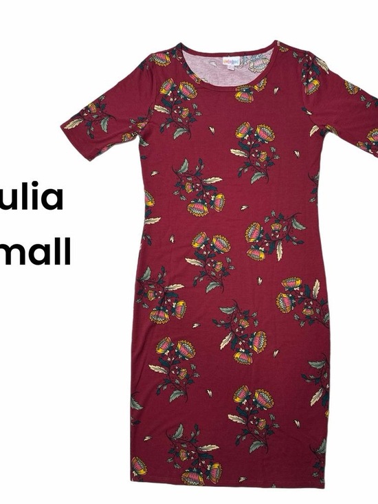 LuLaRoe Dresses & Skirts - Women’s Lularoe Burgundy Floral Midi Dress‎ Medium
